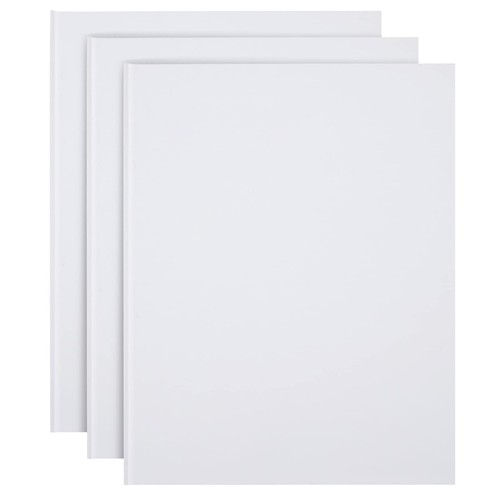 Pack hardcover white books - white,