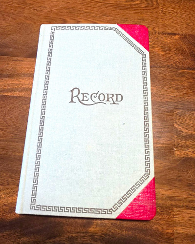 Vintage blank record book 200 - blank,